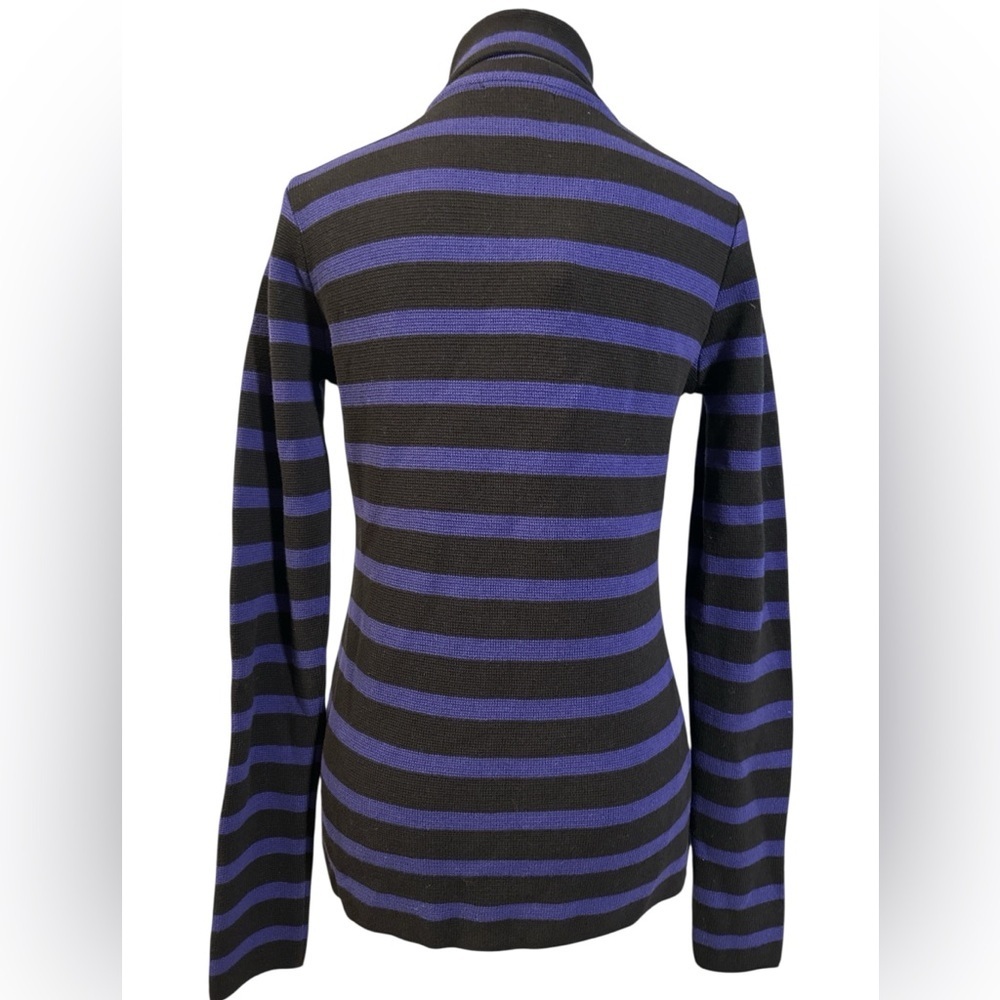 Audrey & Grace Black and Blue Striped Blazer - Picture 5 of 6